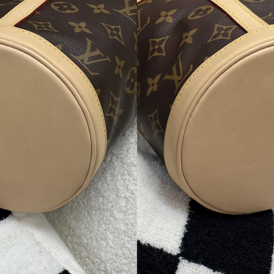 Louis Vuitton Duffle Monogram Bag Bottom Corner View