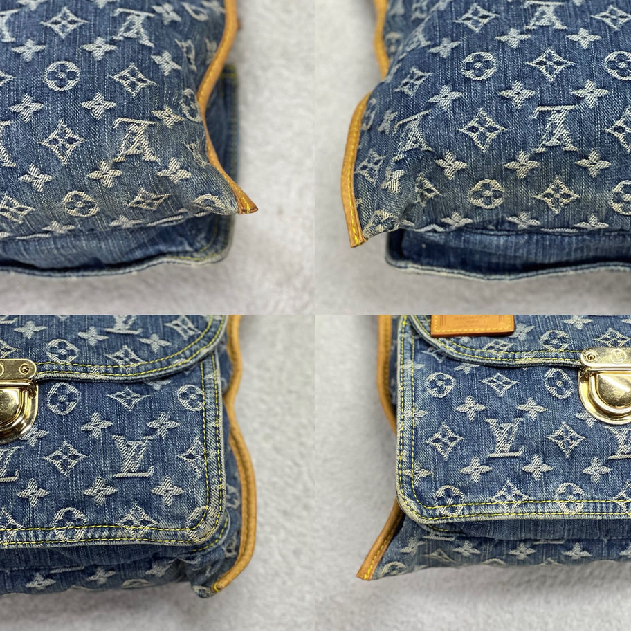 Louis Vuitton Sac Plat Denim Bag Corner View