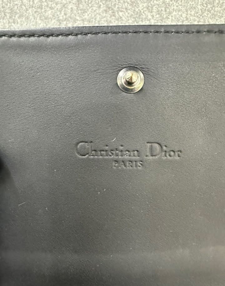 Christian Dior Card Flap Holder Logo View