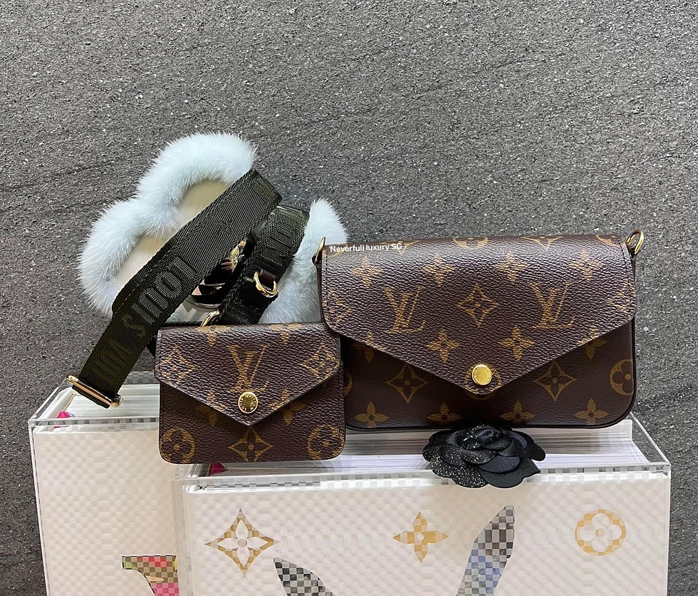Louis Vuitton bags: Monogram canvas crossbody and small wallet