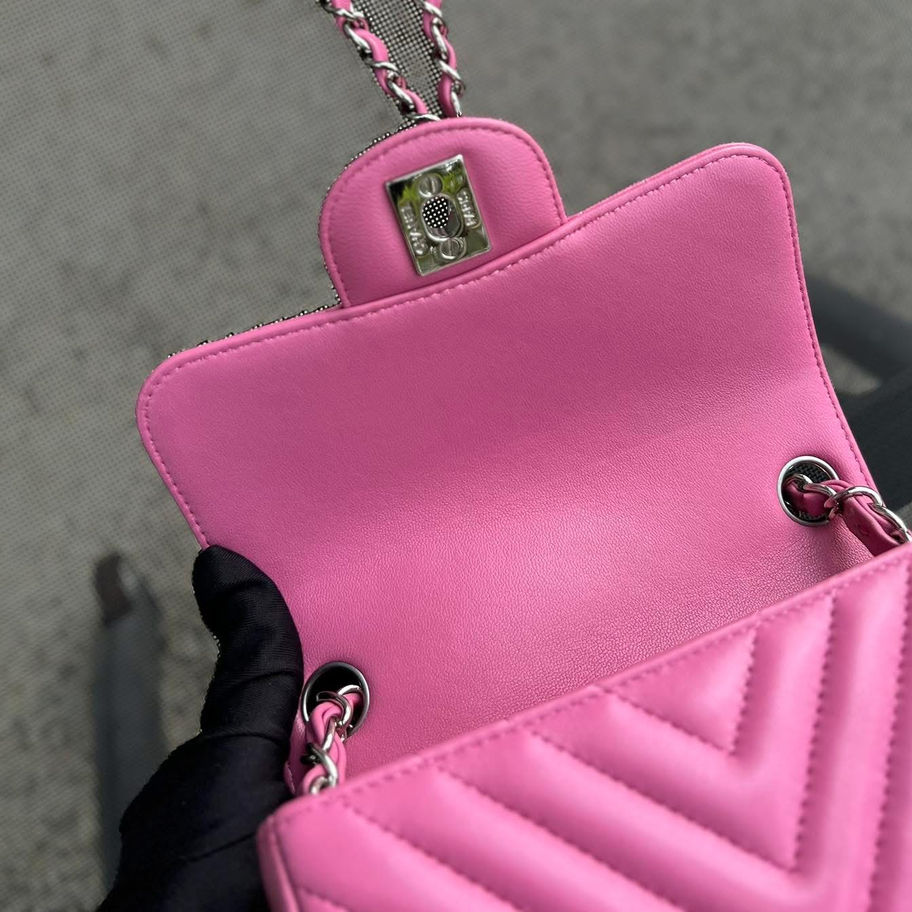 Pink Chanel Classic Mini Camera Crossbody bag