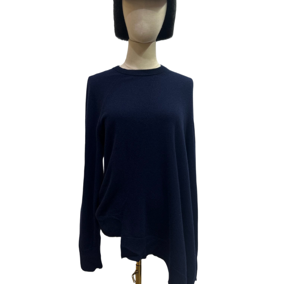 Louis Vuitton Asymmetrical Pullover in Blue Front View