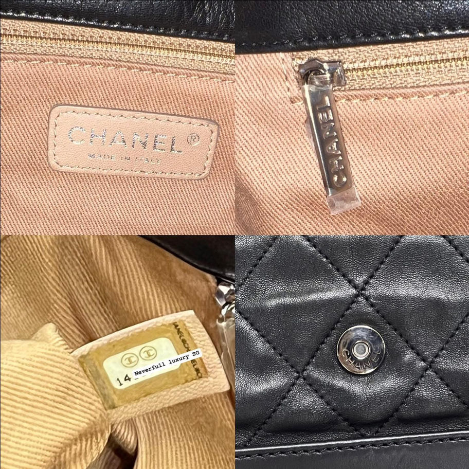 Chanel Flap Shoulder Bag Zip and Stamp View