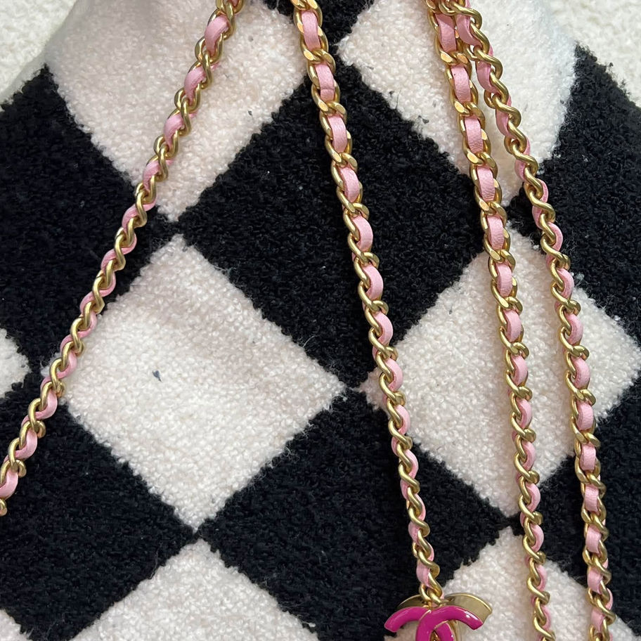 Chanel WOC 24A in Pink Strap View