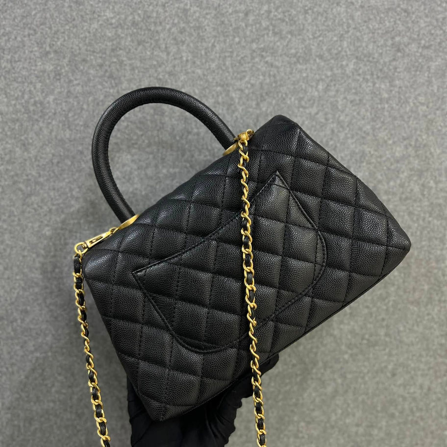 Chanel Small Coco Handle in Black Back View