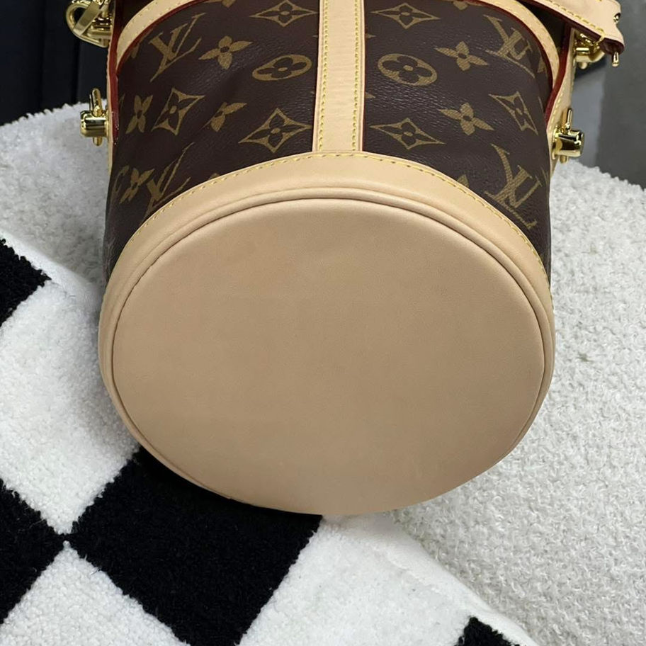 Louis Vuitton Duffle Monogram Bag Bottom Close Up View
