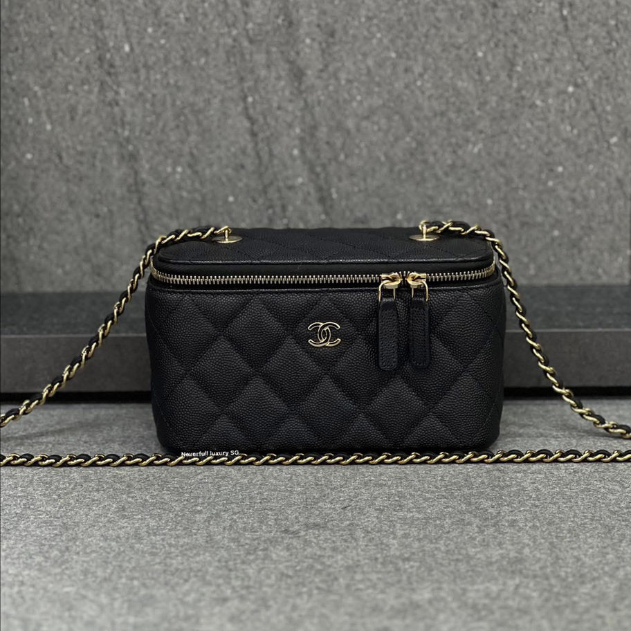 Chanel Long Vanity with Chain Front View