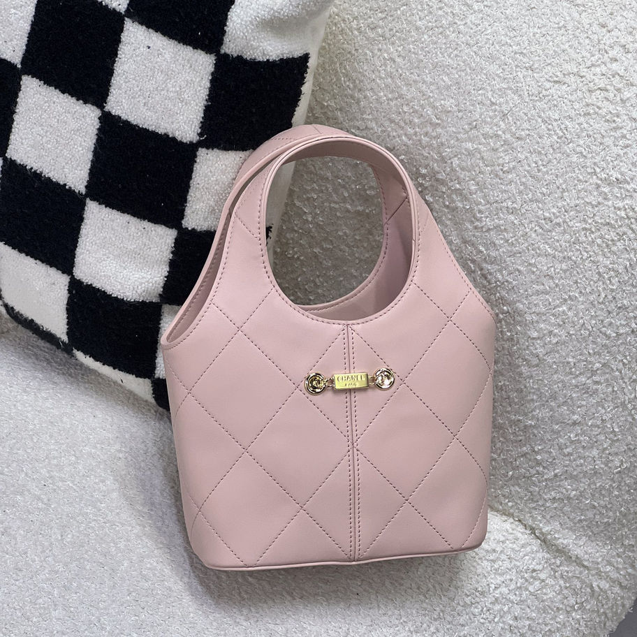 Chanel Small Shopping Tote 26P in Pink Back View
