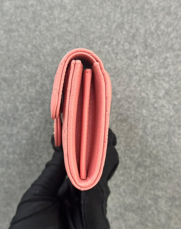 Pink leather Louis Vuitton wallet