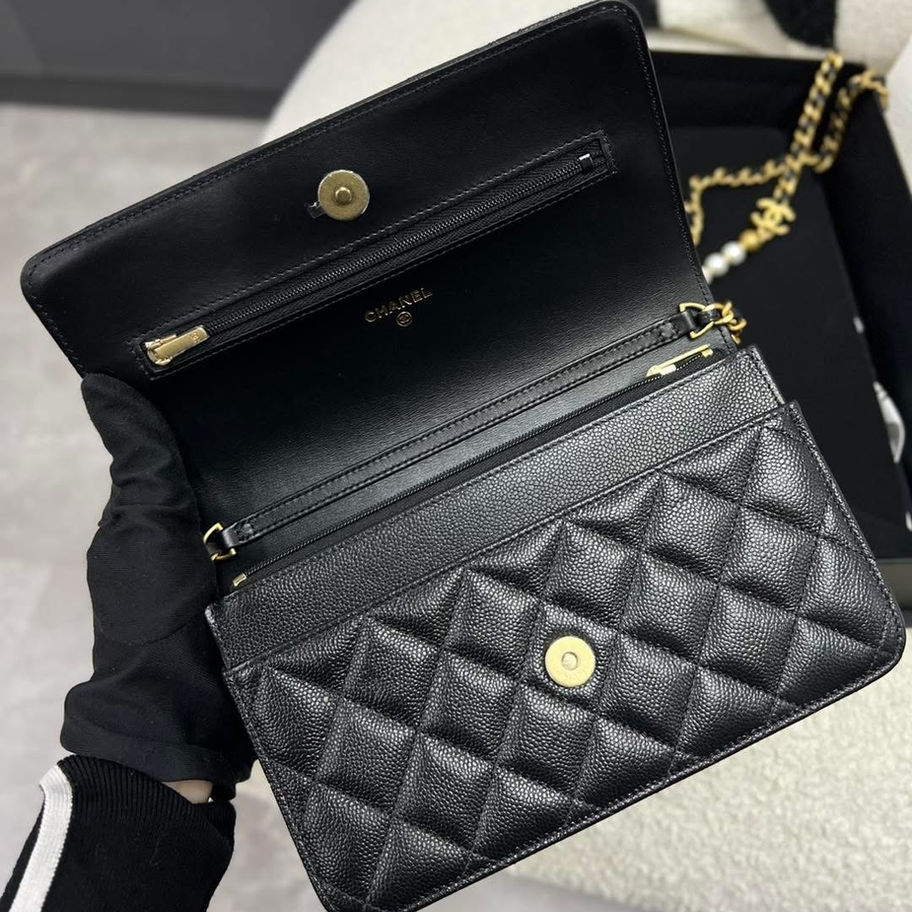 Black quilted Chanel crossbody bag