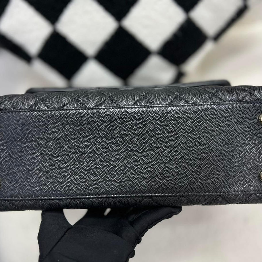 Black quilted Chanel handbag