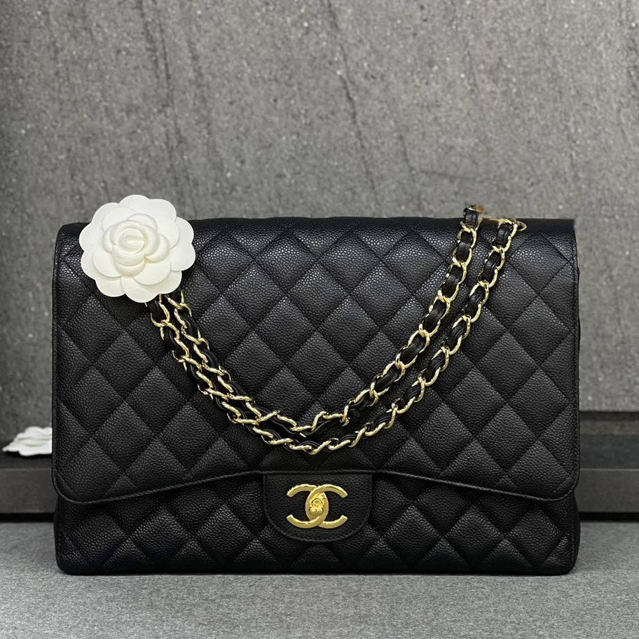 Chanel Classic Double Flap Maxi Front View