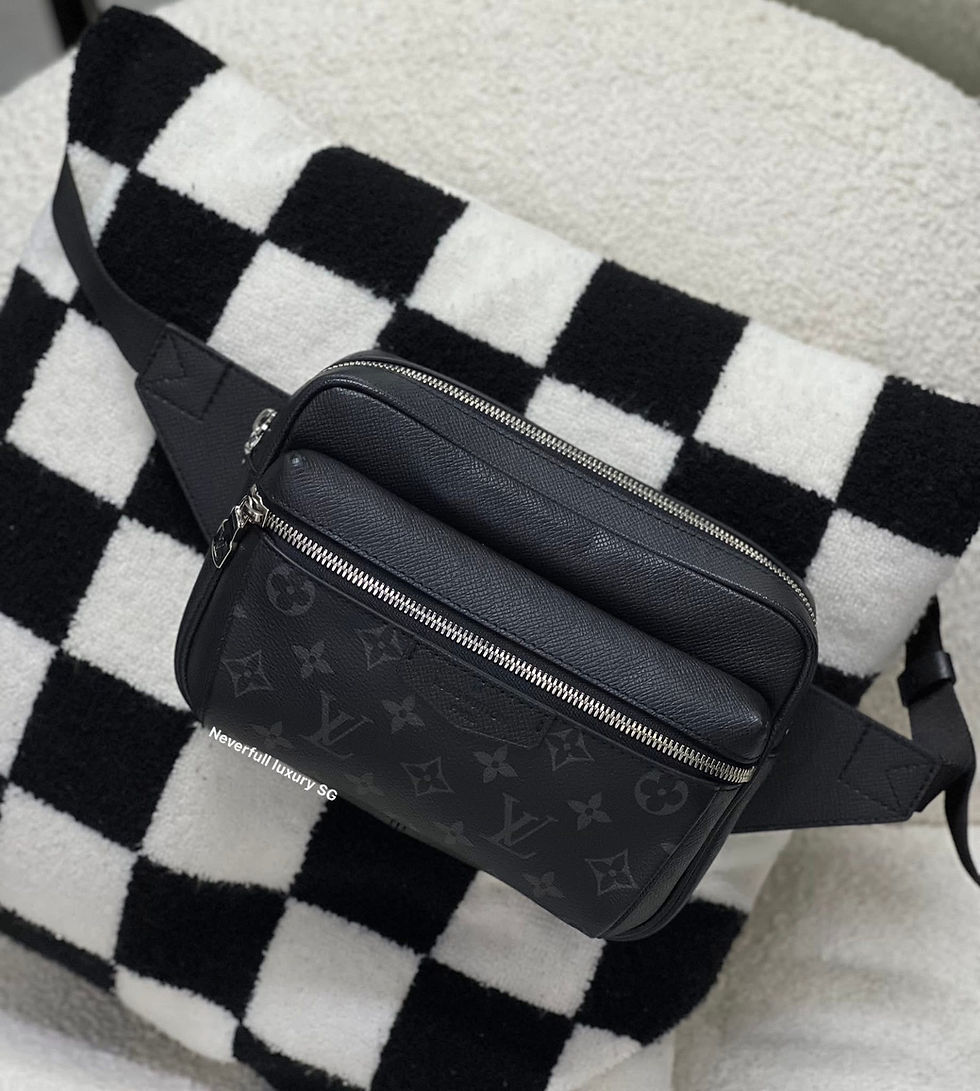 Louis Vuitton Outdoor Bumbag in Black Front View