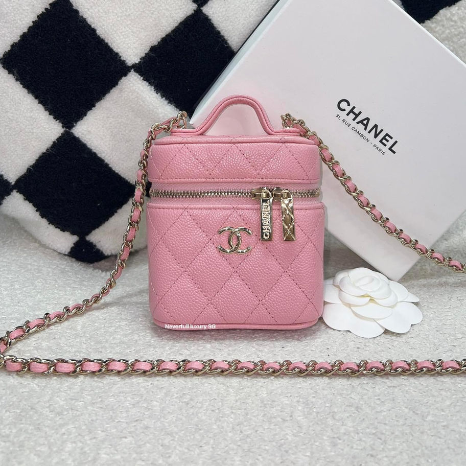 Pink Chanel Classic Flap Mini Square 24C bag