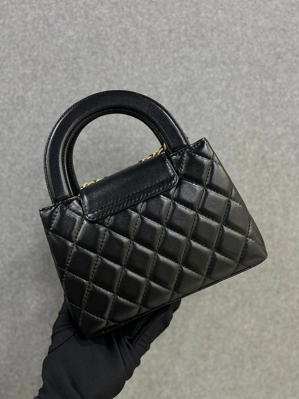 Chanel Mini Kelly Bag in Black Back View