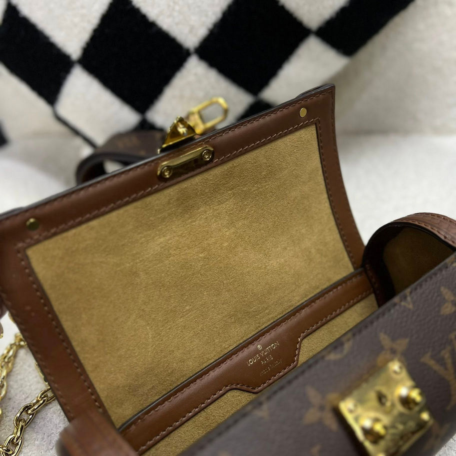 Louis Vuitton Papillon Trunk Flap Close Up View