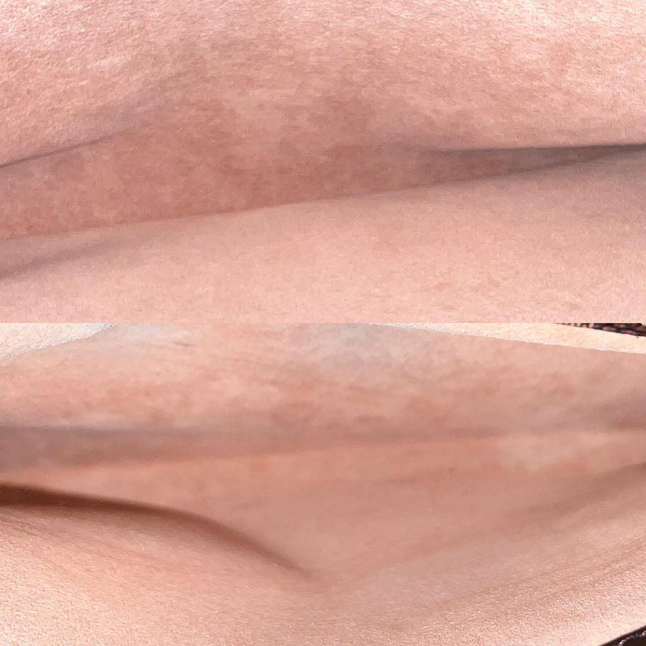 Close-up of soft pink leather interior