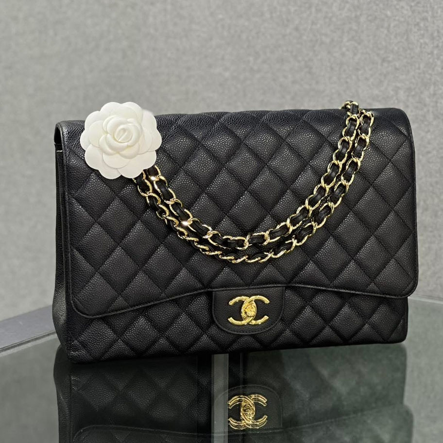 Chanel Classic Double Flap Maxi Front View