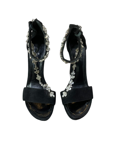 Louis Vuitton: Black Strappy Heels Sandals size 37 NEVERFULL