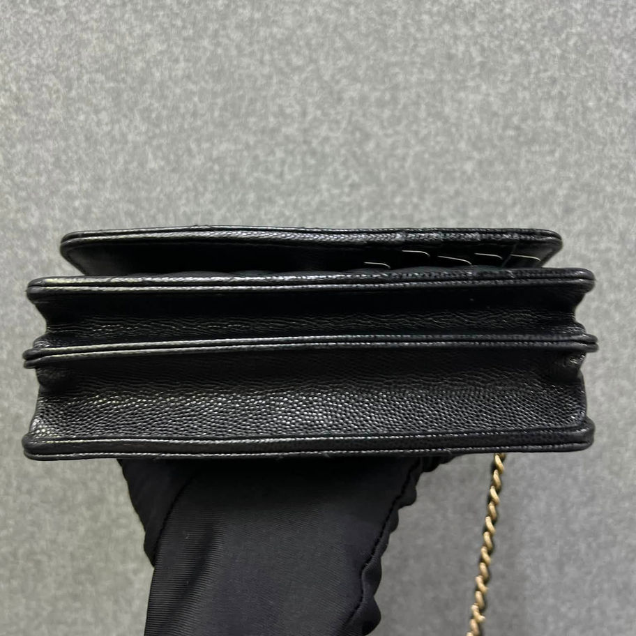 Chanel Mini WOC in Black Bottom View