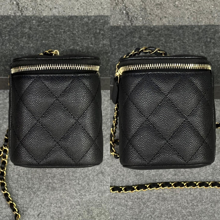 Chanel Long Vanity with Chain Side View