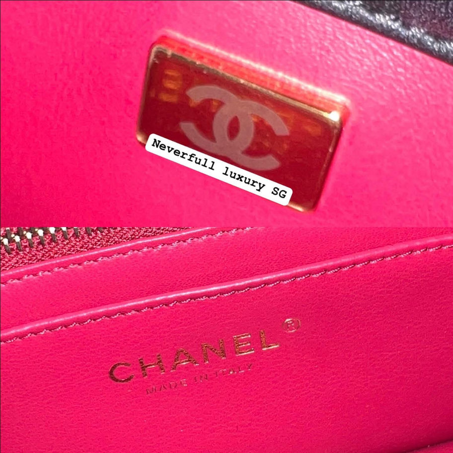 Chanel logo and Neverfull luxury branding