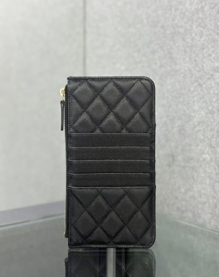 Chanel Classic Slim Wallet in Black Back View