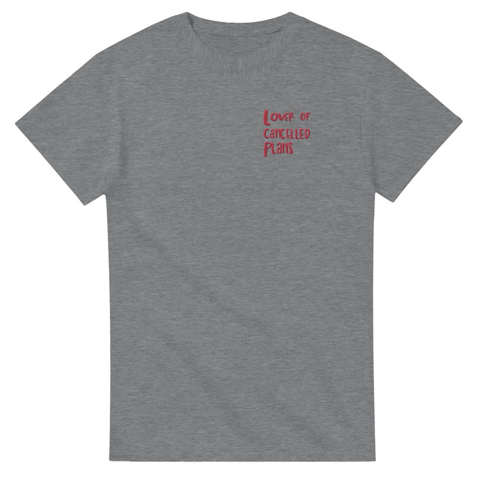 Miniature : graues  Shirt mit Stickerei: Lover of Cancelled plans