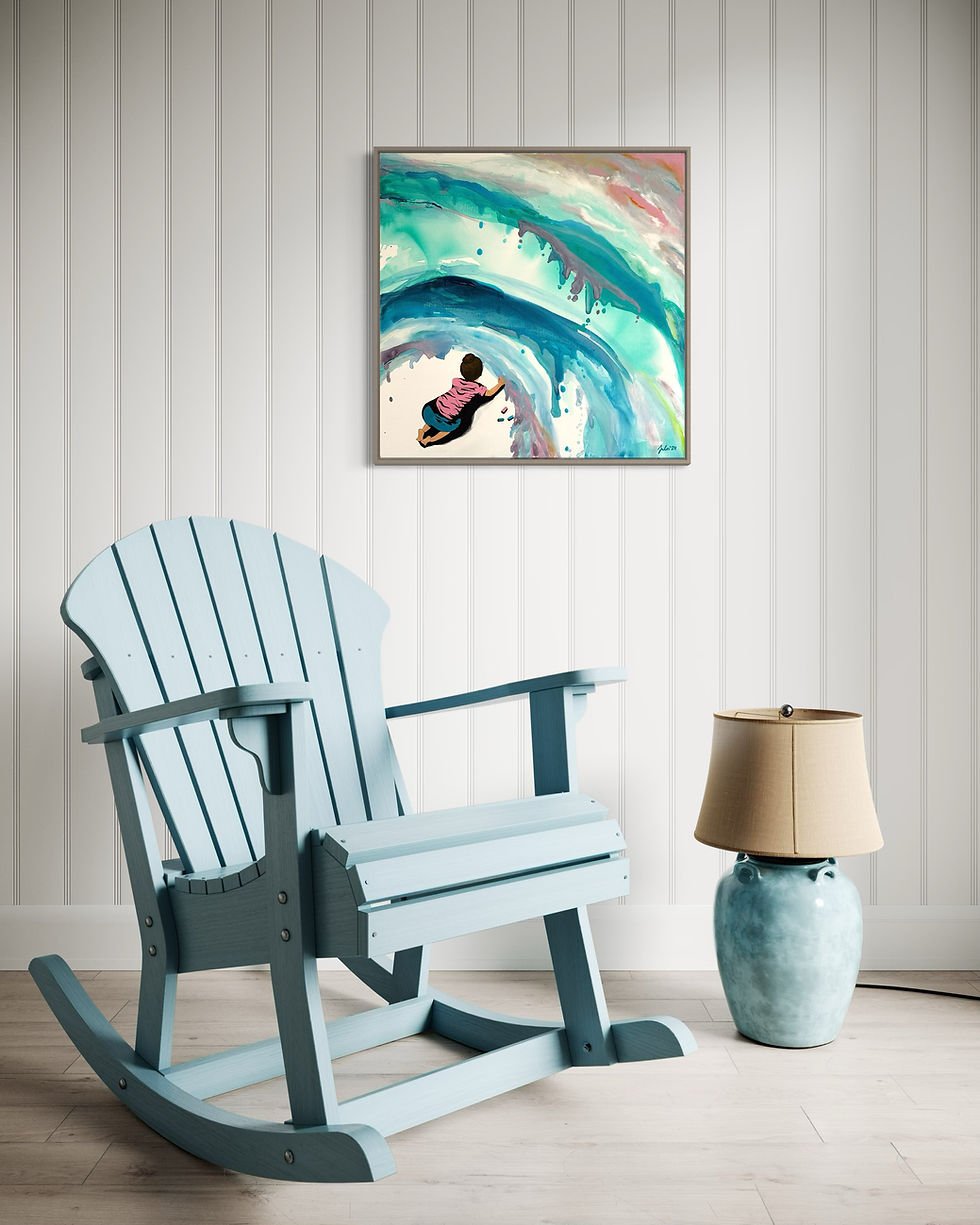 Miniaturbild: Girl, painting Melted Dreams