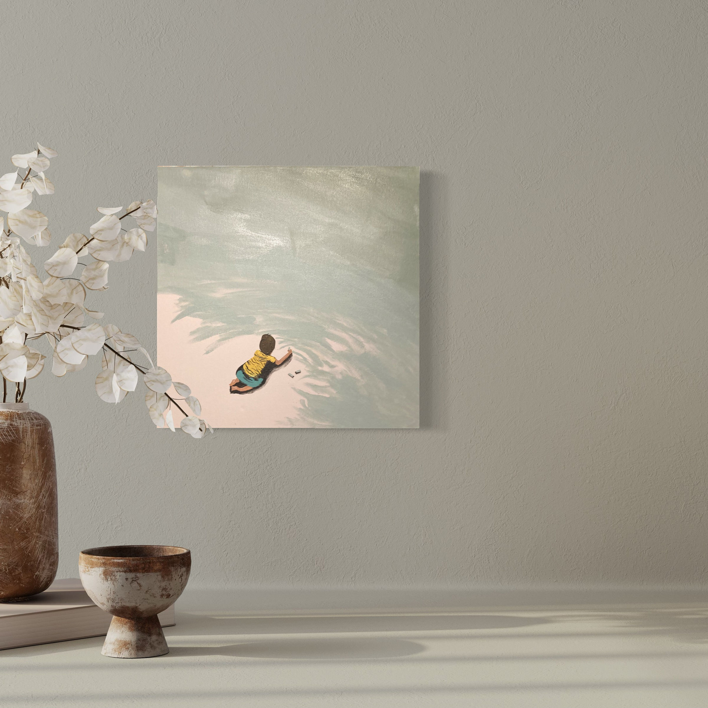 Fille, peinture Menthe givrée