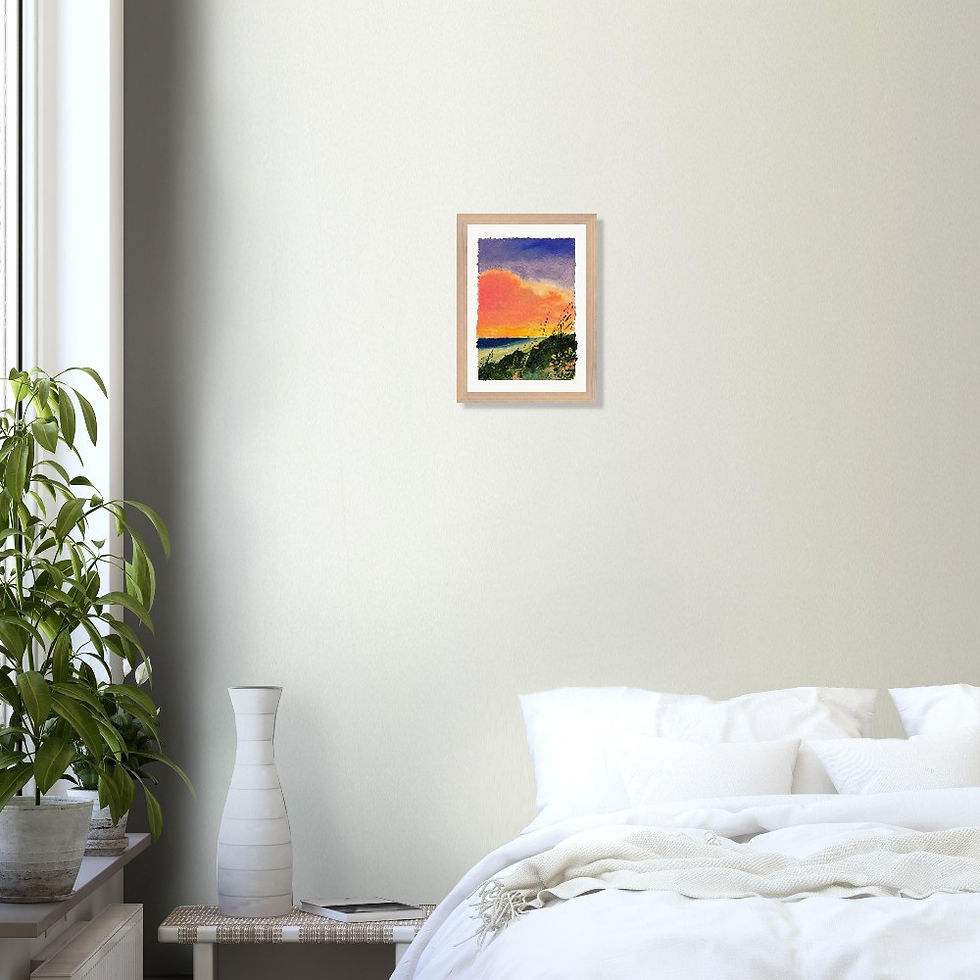 Miniaturbild: Last Light | Kunstdruck mit Holzrahmen