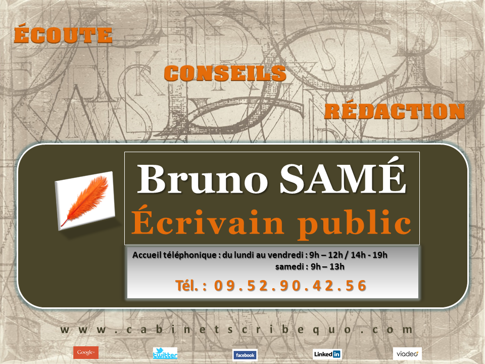 Ecrivain Public Notre Métier - 