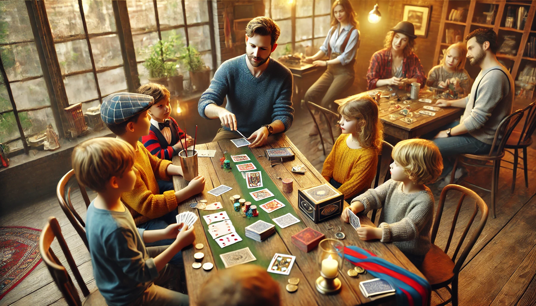 DALL·E 2024-11-28 09.11.42 - A hyper-realistic scene of a magic workshop taking place in a