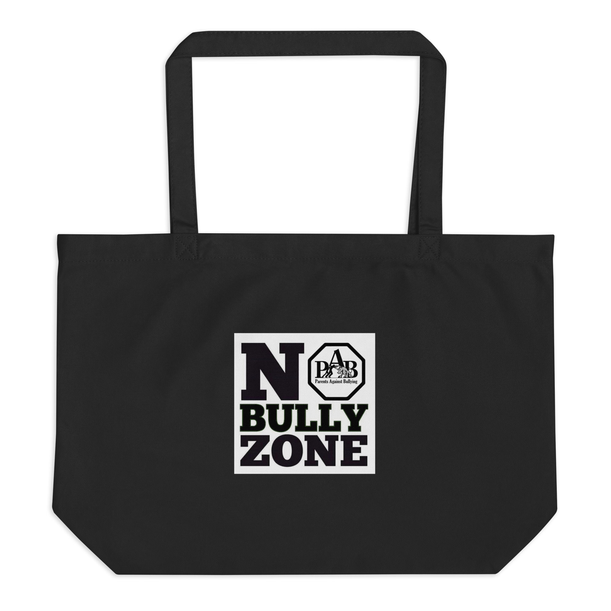 No Bully Zone (Sign) Large Organic Tote Bag