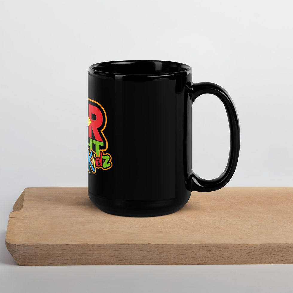 Thumbnail: Star Bright Kidz Black Glossy Mug