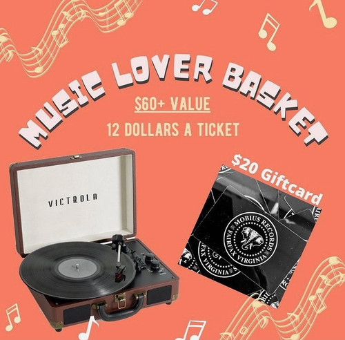 Music Raffle Music Lover Basket Raffle Ticket | Mason Abolition Coal