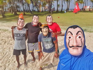 Isla Pelicano en Guna Yala, donde se filmo la serie de Netflix "La Casa de Papel" en Panamá