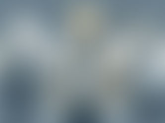 Illustration of ostensible authority in commercial real estate: leasing agent in center with raised hands between property developer and tenant, surrounded by floating contract, lease, and authorization documents with warning symbol and question mark above modern office buildings