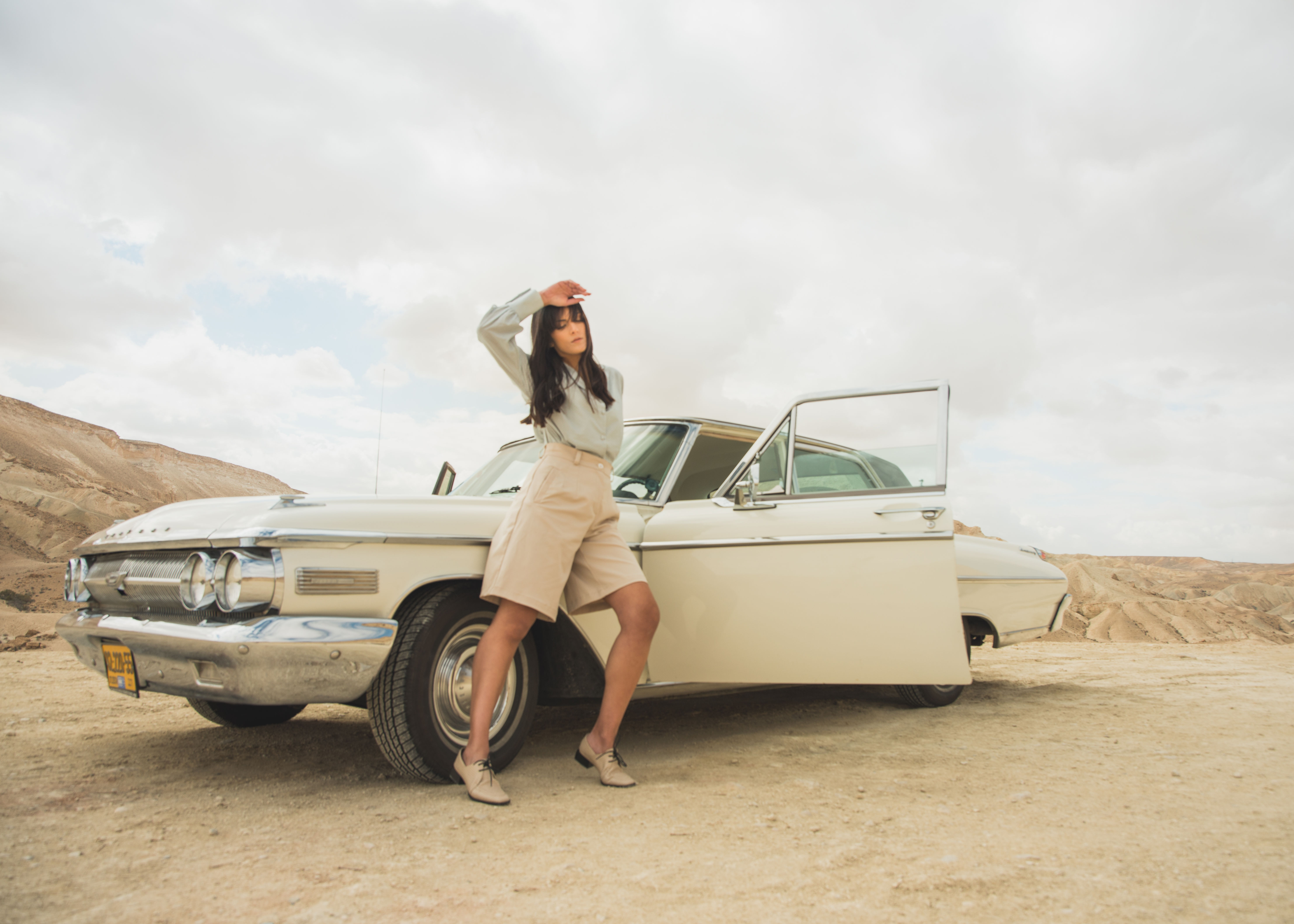 Beige Bermuda Shorts