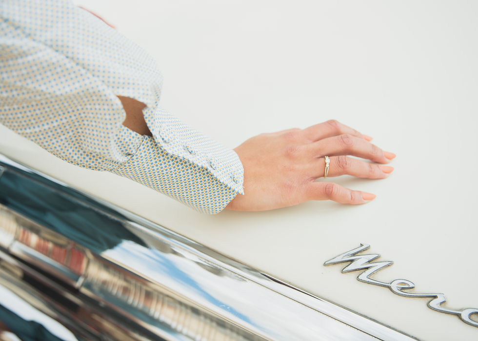 Thumbnail: Yellow & Blue dots blouse