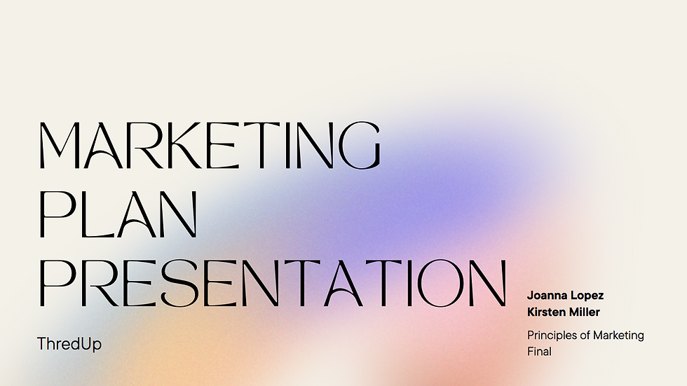 ThredUp Marketing Plan