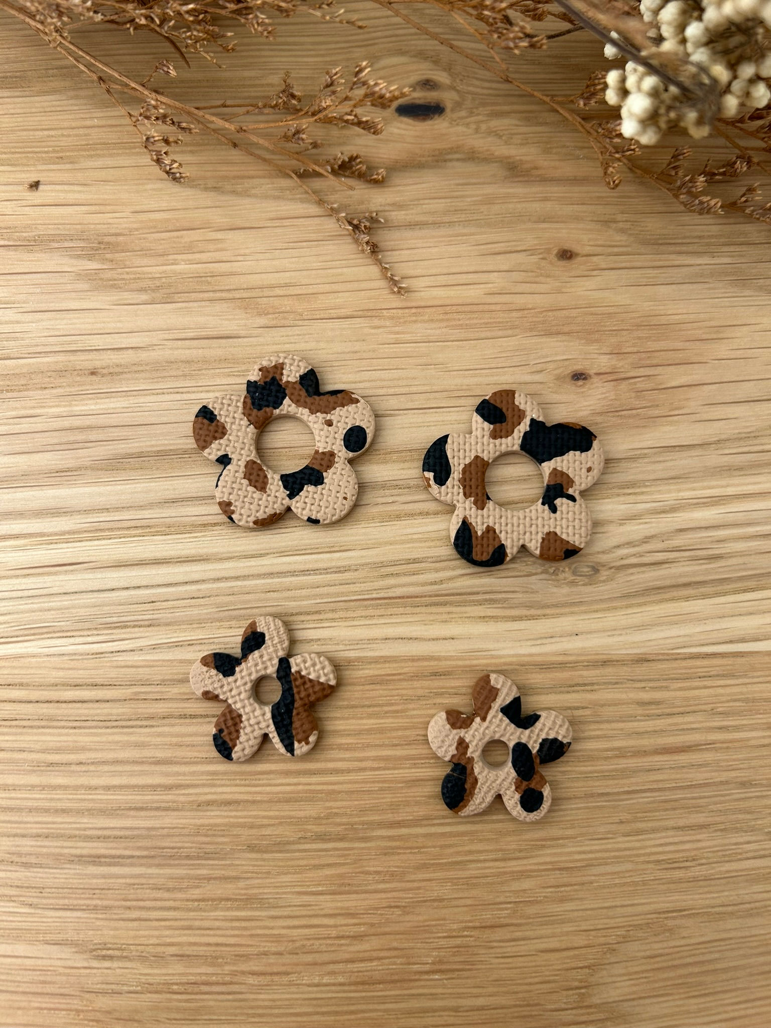 Charms léopard Beige