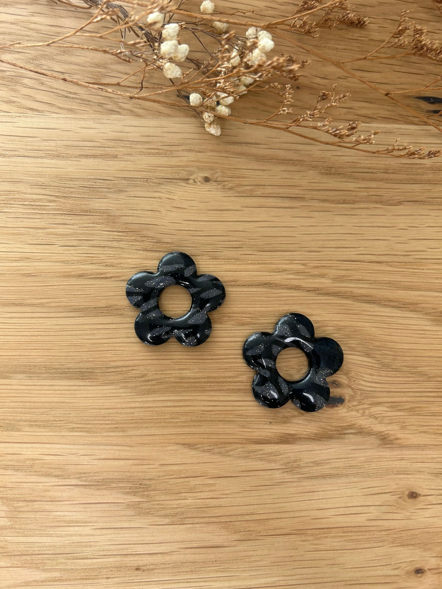 Charms Flora reflet Noir bleuté