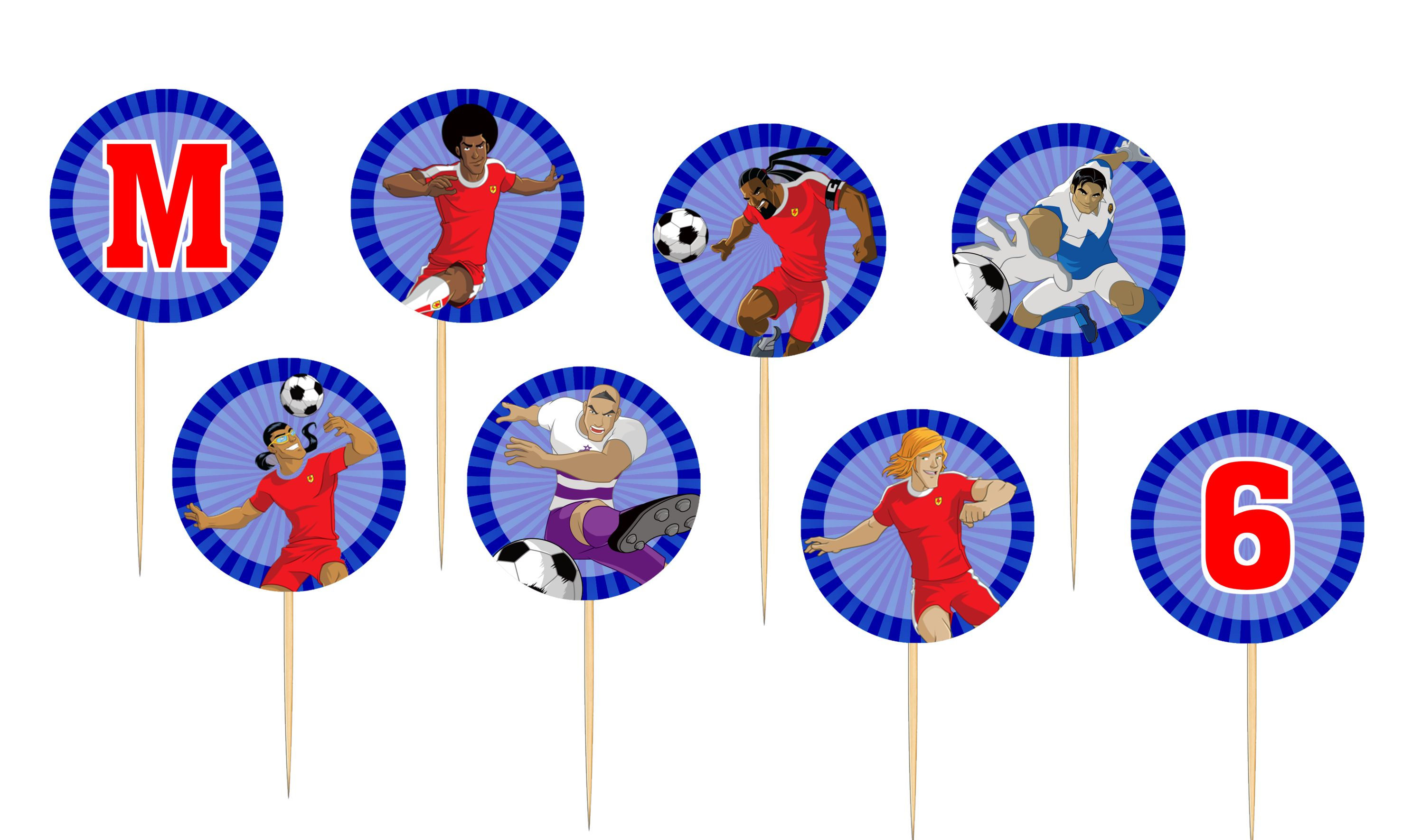 Toppers doces salgados Supa Strikas