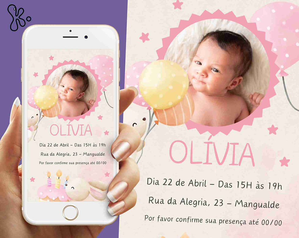 Convite Digital 1º Aniversário 12