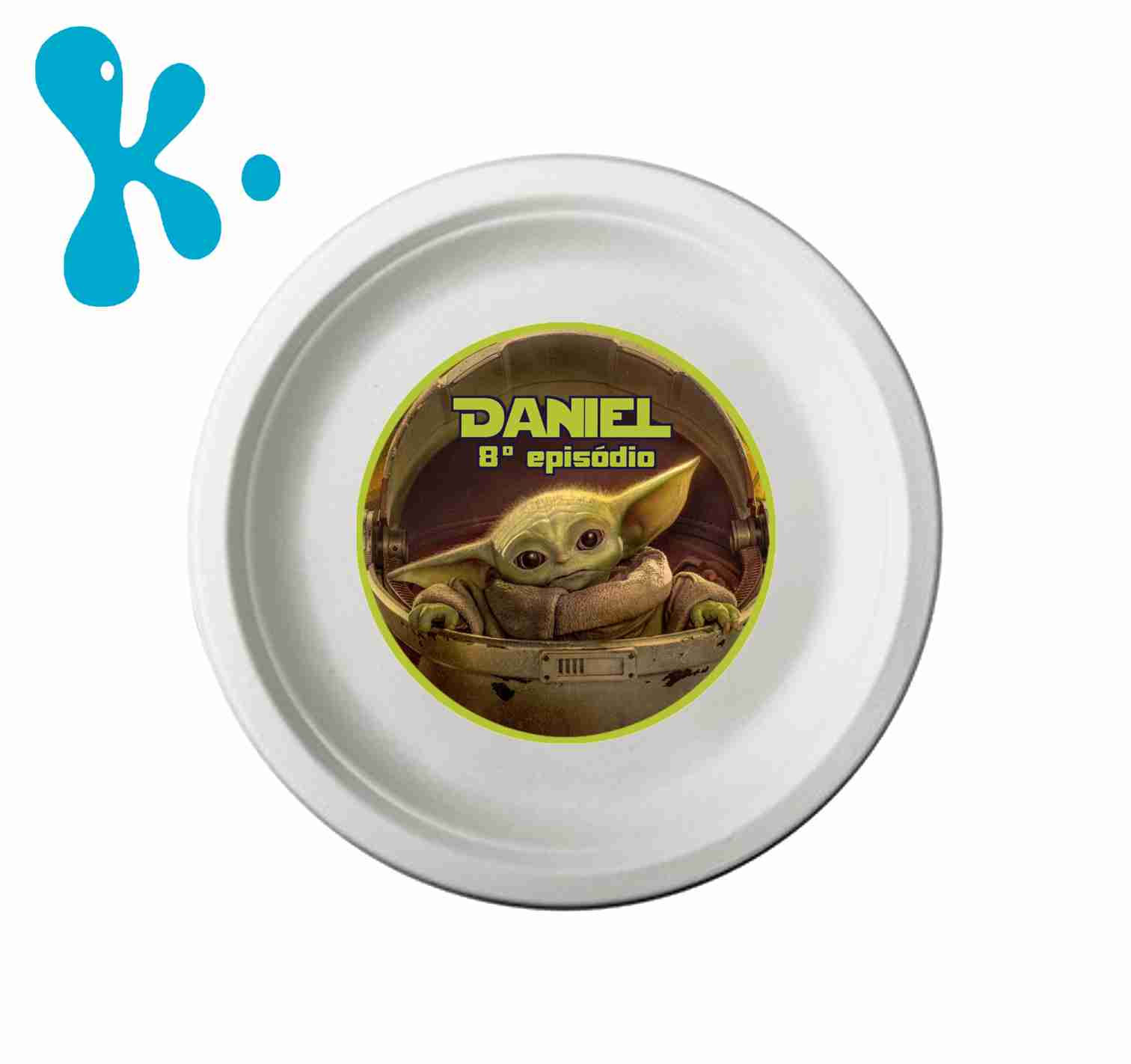 Autocolante para prato Baby Yoda