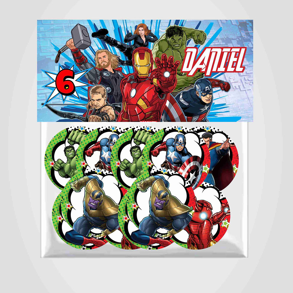 Jogo da memória 6 pares Avengers Vingadores