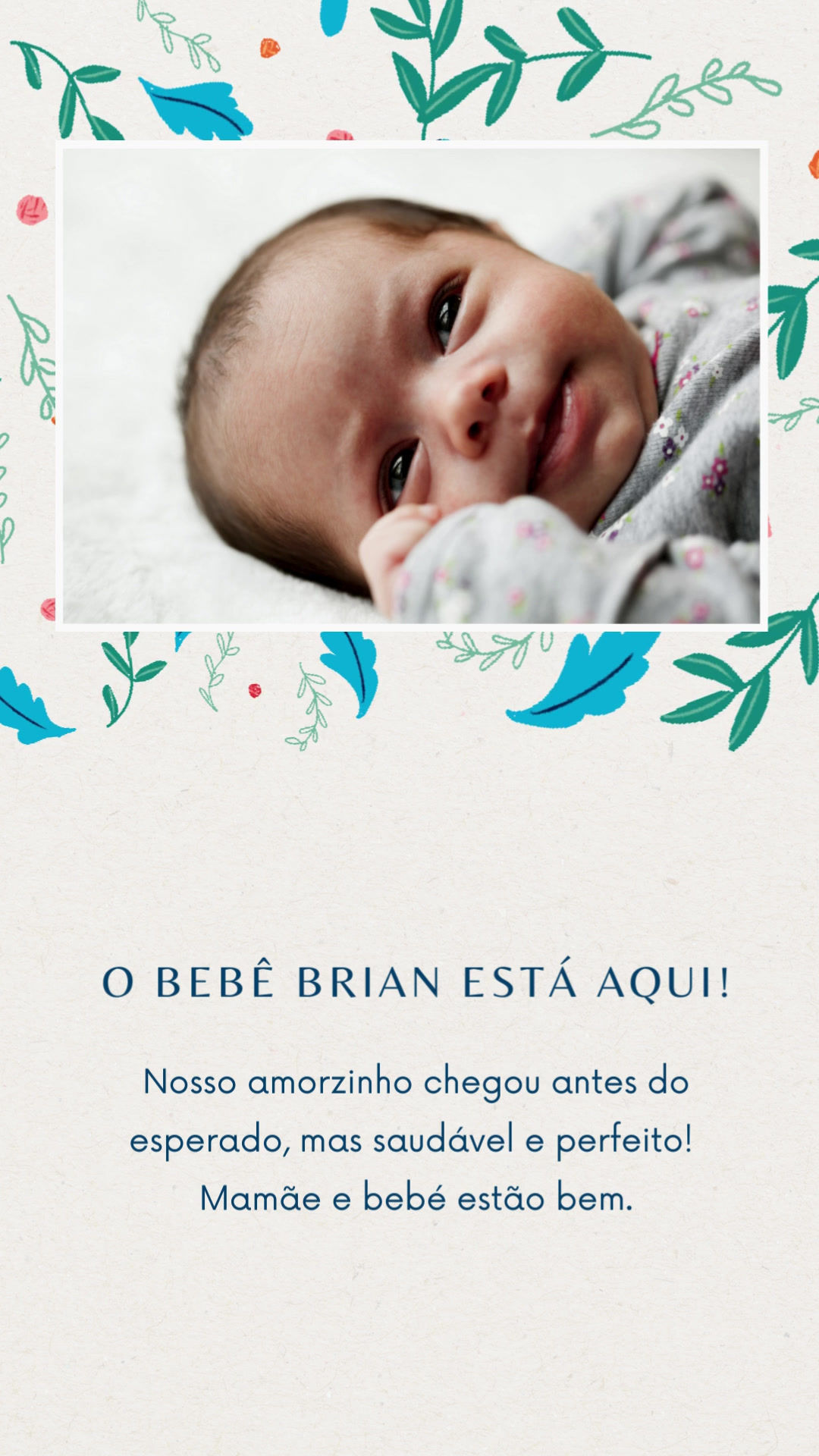 Anúncio de Nascimento Animado 3