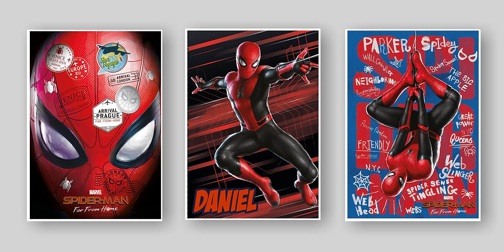 Conjunto 3 Cartazes A4 Homem-Aranha 3