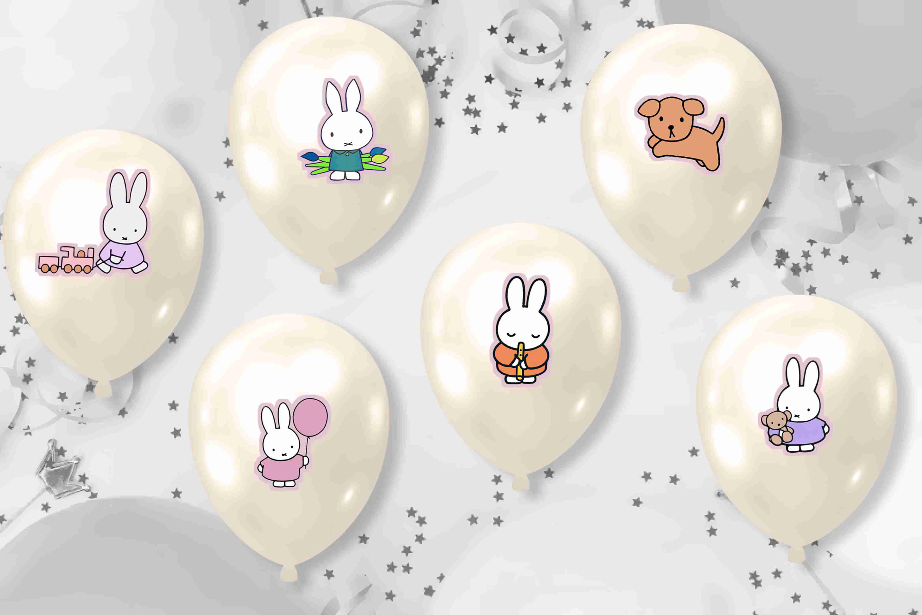 Autocolantes para balões Coelhinha Miffy